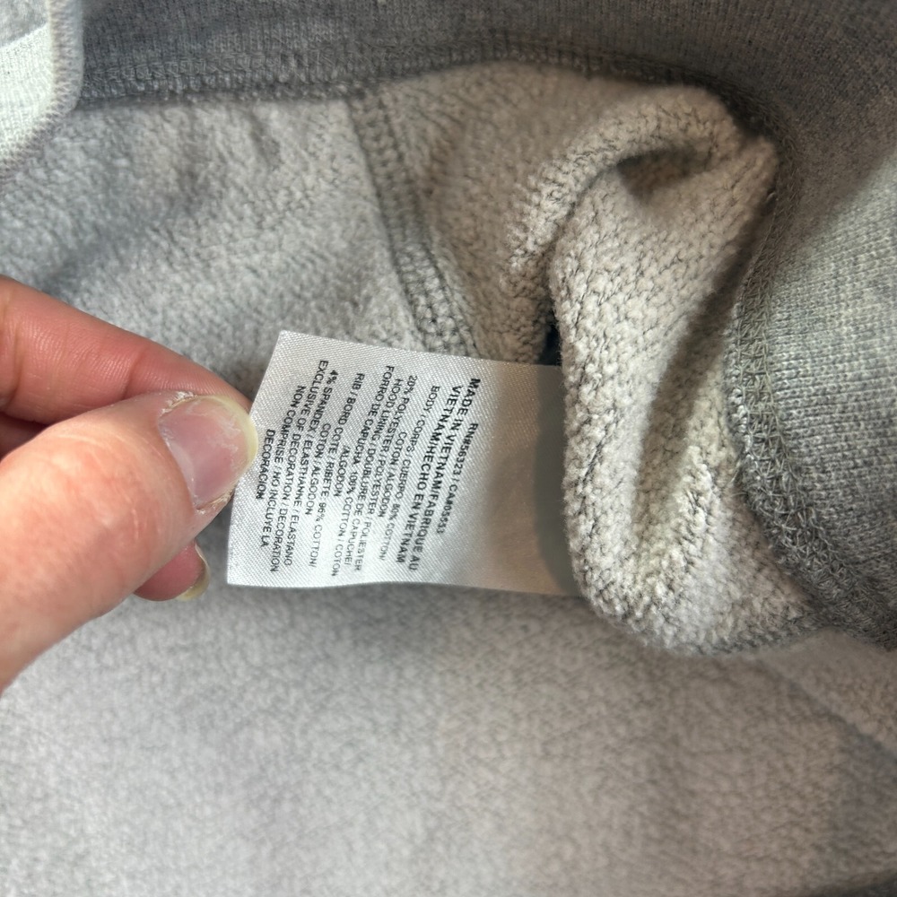 Nike Hoodie Mens XL Gray Center Swoosh Vector Claw‎ Ribbed Cuff & Hem Drawstring - Picture 7 of 13